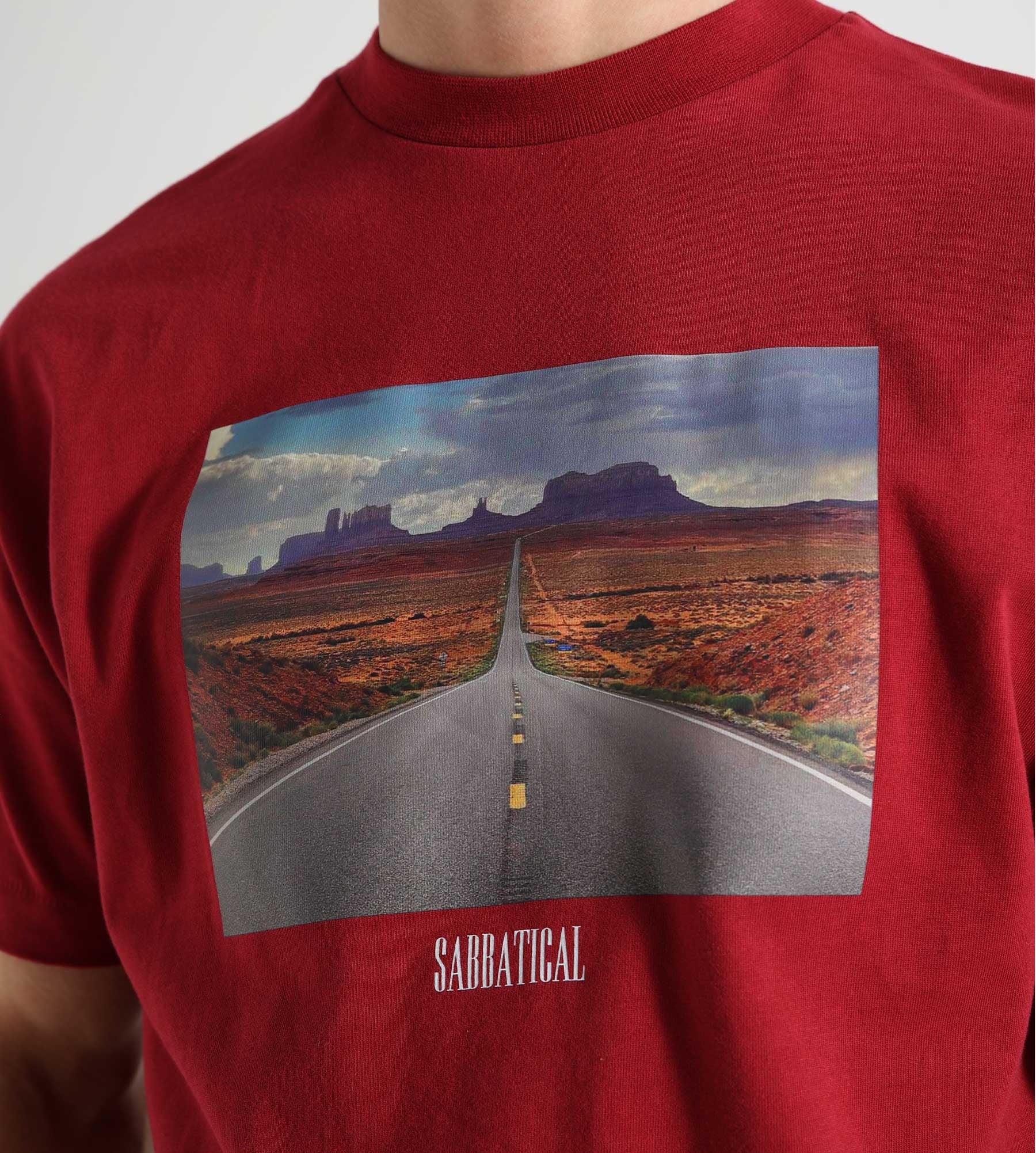 Sabbatical Valley T-Shirt Sapphire Red - Image 3